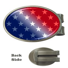 America Patriotic Red White Blue Money Clips (oval)  by Celenk