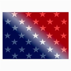 America Patriotic Red White Blue Large Glasses Cloth by Celenk