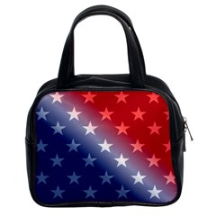 America Patriotic Red White Blue Classic Handbags (2 Sides) by Celenk