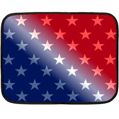 America Patriotic Red White Blue Fleece Blanket (mini) by Celenk