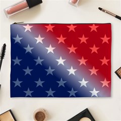 America Patriotic Red White Blue Cosmetic Bag (xl) by Celenk