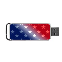 America Patriotic Red White Blue Portable Usb Flash (one Side) by Celenk