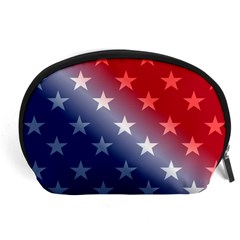 America Patriotic Red White Blue Accessory Pouches (large)  by Celenk