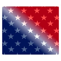 America Patriotic Red White Blue Double Sided Flano Blanket (small)  by Celenk