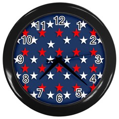 Patriotic Colors America Usa Red Wall Clocks (black) by Celenk