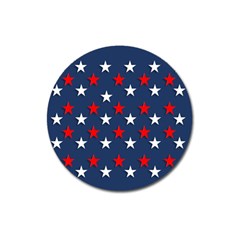 Patriotic Colors America Usa Red Magnet 3  (round) by Celenk