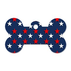 Patriotic Colors America Usa Red Dog Tag Bone (two Sides) by Celenk