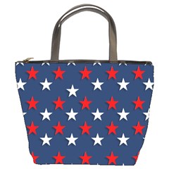 Patriotic Colors America Usa Red Bucket Bags by Celenk