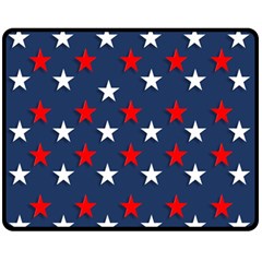 Patriotic Colors America Usa Red Fleece Blanket (medium)  by Celenk