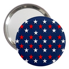 Patriotic Colors America Usa Red 3  Handbag Mirrors by Celenk