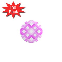 Geometric Chevrons Angles Pink 1  Mini Magnets (100 Pack)  by Celenk