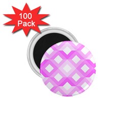 Geometric Chevrons Angles Pink 1 75  Magnets (100 Pack)  by Celenk