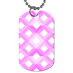 Geometric Chevrons Angles Pink Dog Tag (two Sides) by Celenk