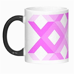 Geometric Chevrons Angles Pink Morph Mugs by Celenk