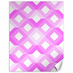 Geometric Chevrons Angles Pink Canvas 12  X 16   by Celenk