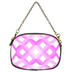 Geometric Chevrons Angles Pink Chain Purses (two Sides)  by Celenk