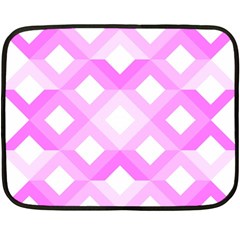 Geometric Chevrons Angles Pink Fleece Blanket (mini) by Celenk