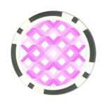 Geometric Chevrons Angles Pink Poker Chip Card Guard (10 pack) Front