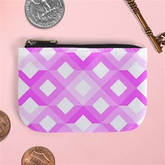 Geometric Chevrons Angles Pink Mini Coin Purses by Celenk