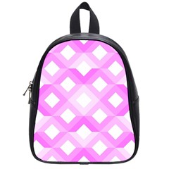 Geometric Chevrons Angles Pink School Bag (small) by Celenk