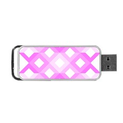 Geometric Chevrons Angles Pink Portable Usb Flash (one Side) by Celenk