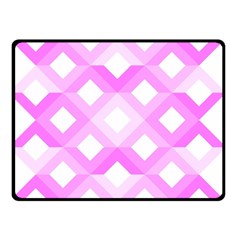 Geometric Chevrons Angles Pink Double Sided Fleece Blanket (small)  by Celenk