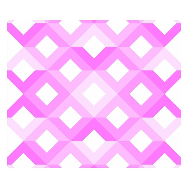 Geometric Chevrons Angles Pink Double Sided Flano Blanket (Small) 