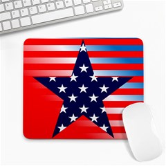 Patriotic American Usa Design Red Large Mousepads by Celenk