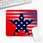 Patriotic American Usa Design Red Large Mousepads Front