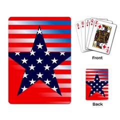 Patriotic American Usa Design Red Playing Card by Celenk