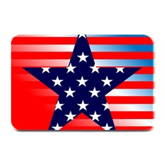 Patriotic American Usa Design Red Plate Mats by Celenk