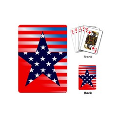 Patriotic American Usa Design Red Playing Cards (mini)  by Celenk