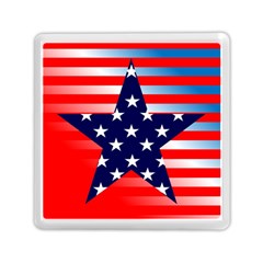 Patriotic American Usa Design Red Memory Card Reader (square)  by Celenk