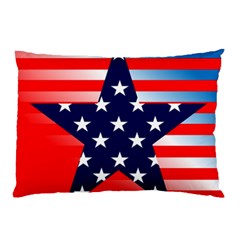 Patriotic American Usa Design Red Pillow Case (two Sides) by Celenk