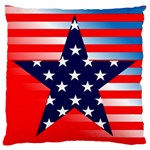 Patriotic American Usa Design Red Large Cushion Case (One Side) Front