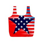 Patriotic American Usa Design Red Full Print Recycle Bags (S)  Front