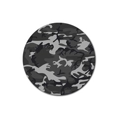 Camouflage Pattern Disguise Army Rubber Coaster (round)  by Celenk