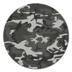 Camouflage Pattern Disguise Army Magnet 5  (round) by Celenk