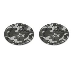 Camouflage Pattern Disguise Army Cufflinks (oval) by Celenk