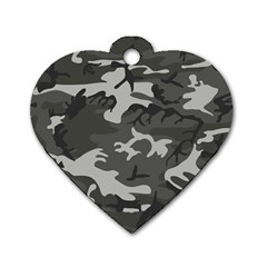 Camouflage Pattern Disguise Army Dog Tag Heart (two Sides) by Celenk