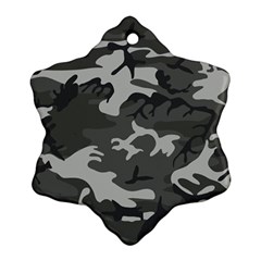 Camouflage Pattern Disguise Army Ornament (snowflake) by Celenk