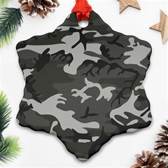 Camouflage Pattern Disguise Army Snowflake Ornament (two Sides) by Celenk