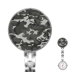 Camouflage Pattern Disguise Army Stainless Steel Nurses Watch by Celenk