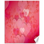 Pink Hearts Pattern Canvas 11  x 14   10.95 x13.48  Canvas - 1