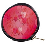 Pink Hearts Pattern Mini Makeup Bags Front