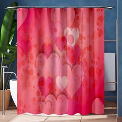 Pink Hearts Pattern Shower Curtain 60  X 72  (medium)  by Celenk