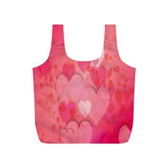 Pink Hearts Pattern Full Print Recycle Bags (s)  by Celenk