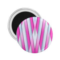 Geometric 3d Design Pattern Pink 2 25  Magnets by Celenk