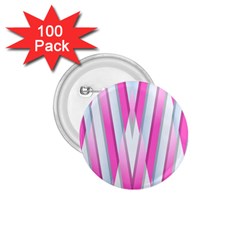 Geometric 3d Design Pattern Pink 1 75  Buttons (100 Pack)  by Celenk