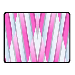 Geometric 3d Design Pattern Pink Fleece Blanket (small) by Celenk